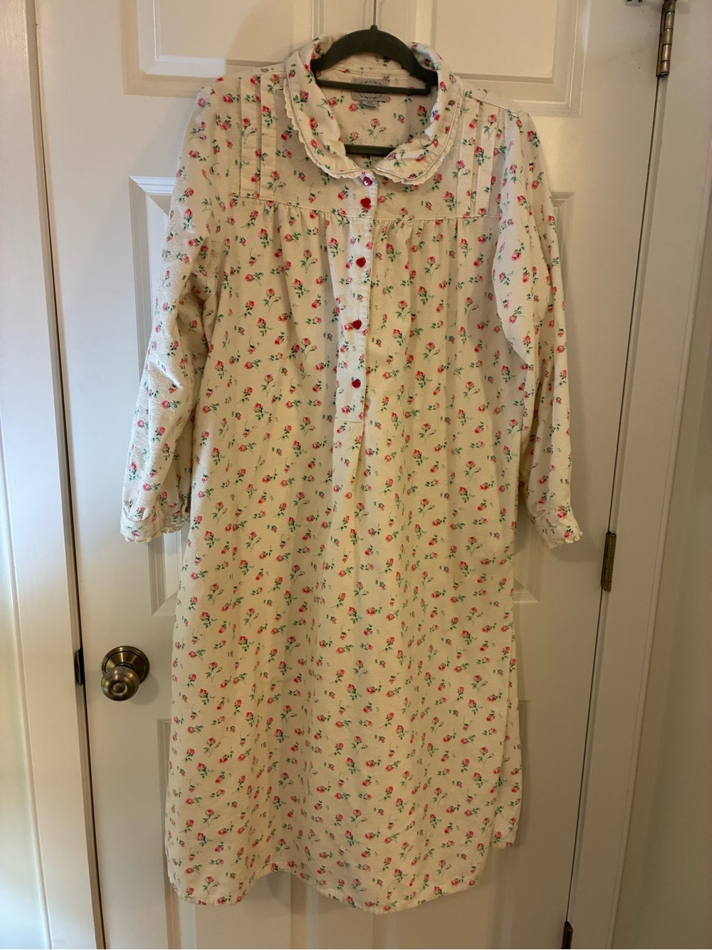 Lanz of Salzburg 100% Cotton Rosebud Nightgown L Cottagecore Grannycore - Picture 4 of 10